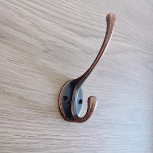 1PC 3.5&quot; Red Copper Rustic Metal Hook, Key Hanger,Robe Hook,Furniture Hardware hook,Decorative Hook GG026