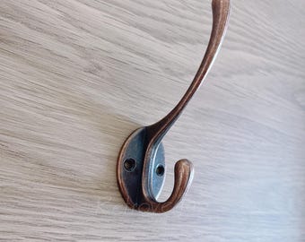 1PC 3.5&quot; Red Copper Rustic Metal Hook, Key Hanger,Robe Hook,Furniture Hardware hook,Decorative Hook GG026