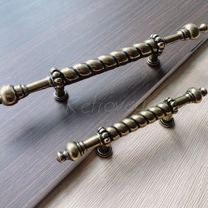 Antique Bronze French Provincial Pull Drawer Pull Shabby Chic Decorative Dresser Drawer Handle WMLS108