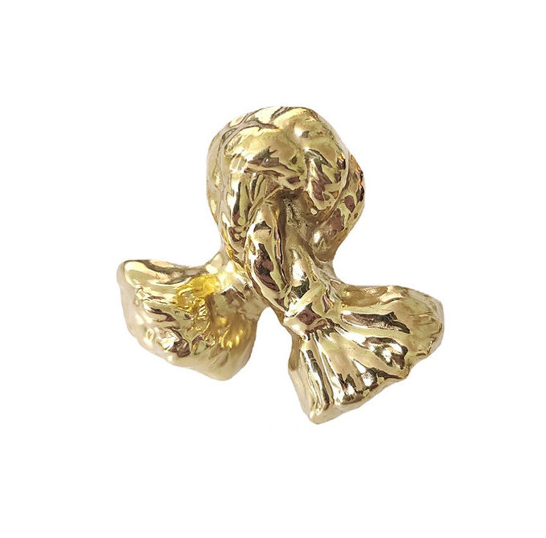 Solid Brass Knot Drawer Pull Modern Style Decorative Dresser Etsy