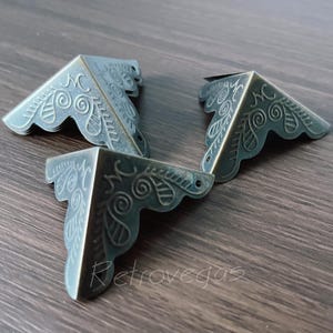 Bronze Corner Protectors 25mm: Decorative Wood Box Feet - 6PCS BJ160