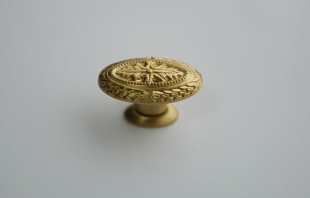 Solid Brass Oval Drawer Pull Modern Style Decorative Dresser Knob