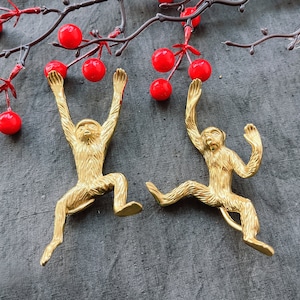 Solid Brass Monkey Drawer Pull Modern Style Decorative Dresser Knob Drawer Handle Cabinet Knob Modern Furniture Hardware WMLS593