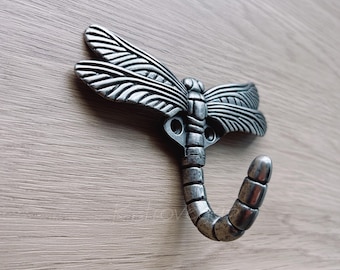 Dragonfly Metal Robe Hook: Decorative Furniture Hardware