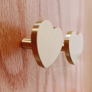 Solid Brass Heart Knob: Modern Drawer Pull (1.15") WMLS533