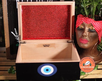 Blessed Oak Wood Portable Altar Box Manifestation Box - Portable Altar - Ritual Tool Storage - Tarot Storage - Spiritual Decor|| Hoodoo