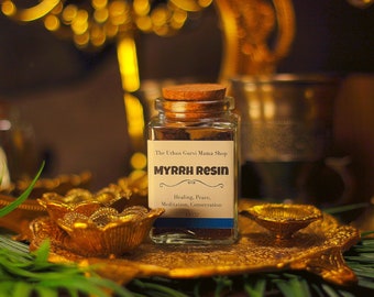 Authentic Ethiopian Myrrh Resin in Apothecary Corked Vial || Protection - Purficiation - Peace - Cleansing || Santeria, Yoruba, Lukumi