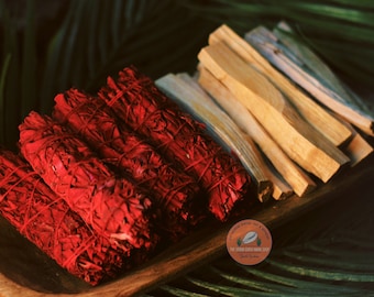 Dragons Blood Sage + Palo Santo Smudge Bundle || Blessed & Anointed || Cleansing - Salvia Limpia ||