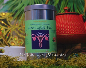 Healing Moon Cycle Tea || 36 Cups || Teabags || Warm Earthy Taste || Cramps, Bloating , Menstral Pain, PMS || Ayurveda herbalist formulated