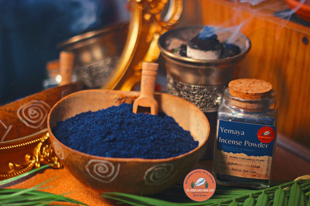 Yemaya Herbal Incense Powder in Apothecary Corked Vial Family Matters
