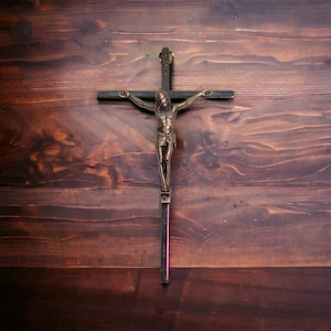 Blessed GOLD Crucifix | Crucifix 7&quot; | Crucifijo || Ancestor Altar | Bóveda | Mediumship | Santeriá, Lukumi, Hoodoo, Espiritismo