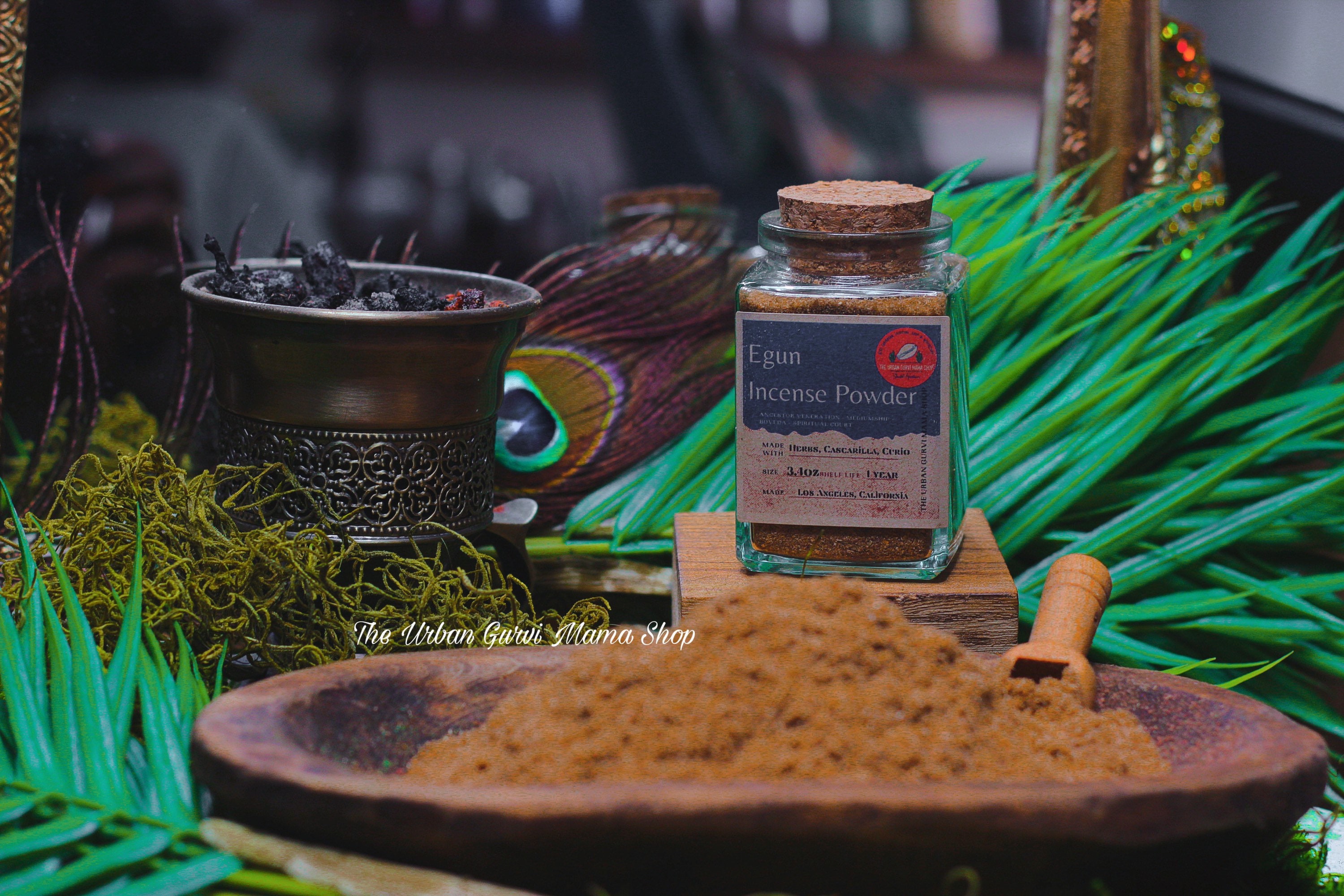 Egun (Ancestor) Herbal Incense Powder in Apothecary Corked Vial | Spirit Communication - High Vibrations |