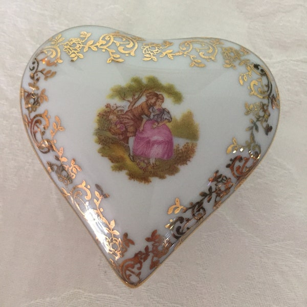 Limoges Heart Box Etsy