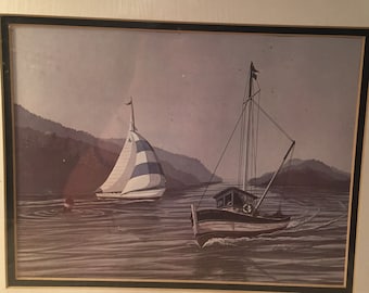 Vintage Anthony M. Bottanelli (1946-2013)Colored Lithograph Signed 11 X 14