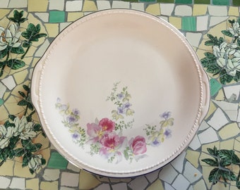 Smith /& Taylor Pink Platter 1937 Talor Free Shipping Plymouth Shape,Floral Spray
