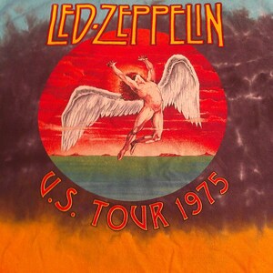 Led Zeppelin U.S. Tour 1975 T-shirt Tie Dye Size M 100% Cotton - Etsy