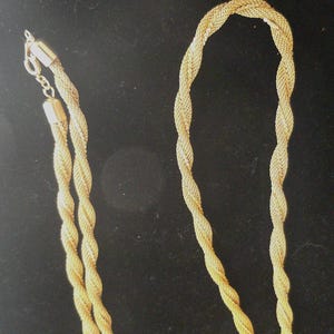 Vintage Gold Tone Twisted Chain Necklace – 28&quot;