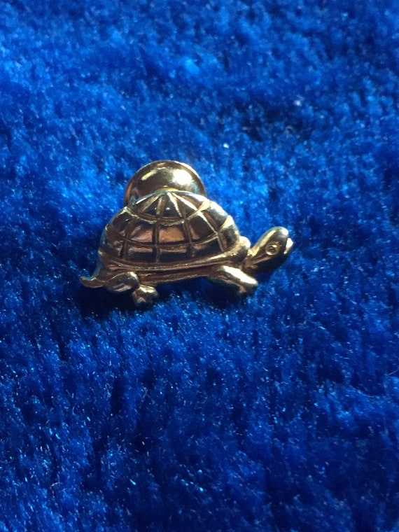 Vintage Small Turtle Collar Bar Gold Tone in Color - image 1
