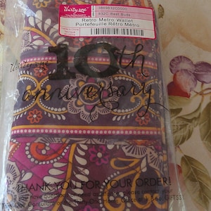 Vera Bradley Wallet with Zipper – Never Used