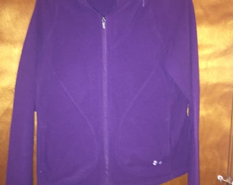 Under Amour Purple Fleece Jacket With Pockets - Size Medium