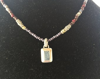 Vintage Liz Claiborne Beaded Necklace Adjustable 15-18"
