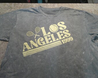 Vintage 1999 Los Angeles Tennis Graphic Tee XL Cotton