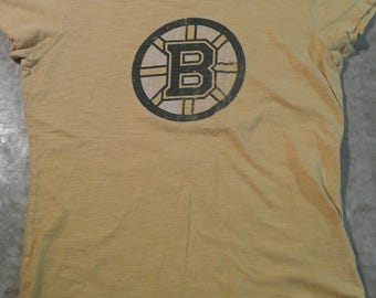 Boston Bruins Women's T-Shirt S Cotton Banner 47 NHL