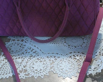 Vera Bradley Magenta Boston Bag 2005 Limited Edition Microfiber