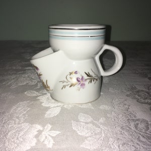Antique HP Ladies Shaving Mug Cup With Early Williams Soap - Violets -24kt
