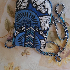 Vera Bradley Small Crossbody Bag – Blue, White & Black – Never Used