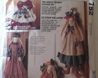 Patrón vintage de McCall's Crafts de 1992: cubiertas de conejo y bloqueadores de corrientes de aire