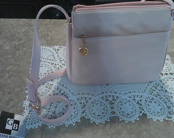 Giani Bernini Pink Leather Crossbody Bag GB Charm NWT