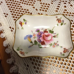 1964 Royal Crown Derby Posies Butter Jam Trinket Dish England Floral Pattern