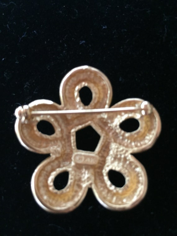 Vintage Ann Klein Gold Tone Brooch - image 2