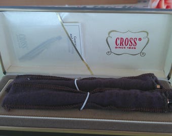 Vintage Cross Century 14KT Gold Filled Ballpoint Pen w/Case Papers