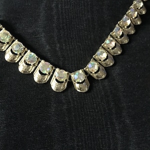 Art Deco Aurora Borealis CORO Adjustable 12-16 inch Necklace
