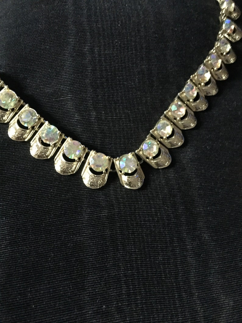 Art Deco Aurora Borealis CORO Adjustable 12-16 inch Necklace image 1