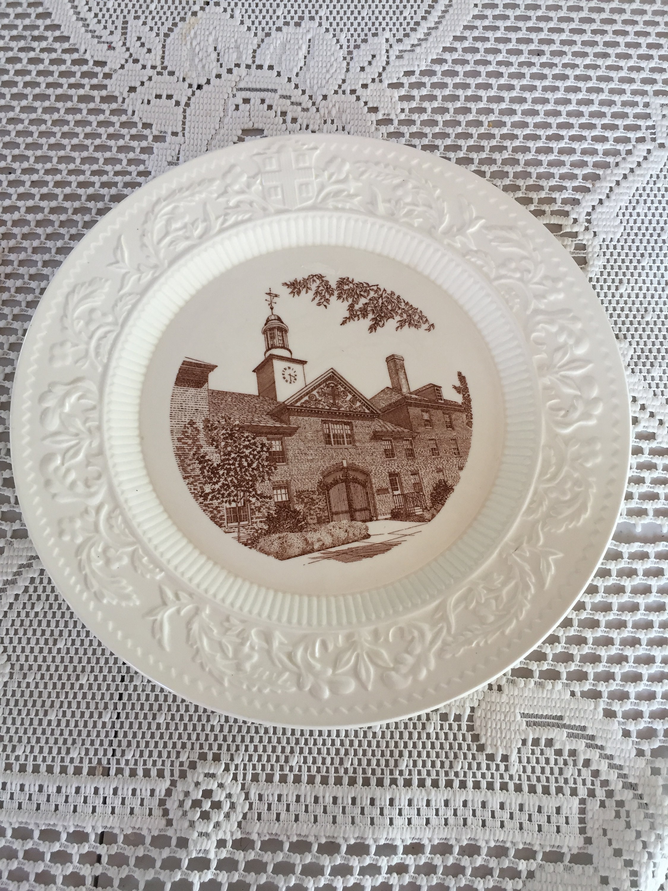 Antique Wedgwood Etruria & Barlaston brown Universty Plate Etsy