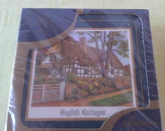 Pimpernel English Cottages Coaster Set of 6 MIB England