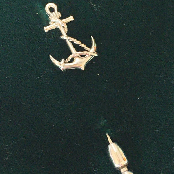 1908 Sterling Anchor Lapel Pin By B.A.B. { Ballou Jewelry} MIB