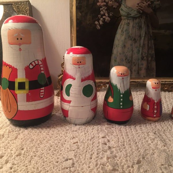 Santa Nesting Dolls Etsy