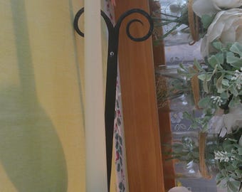 Handmade Wrought Iron Candle Sconce Rustic Amish  Wall Holder