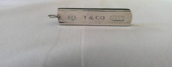 Tiffany & Co 1837 Collection Sterling Silver Bar Pendant 2001