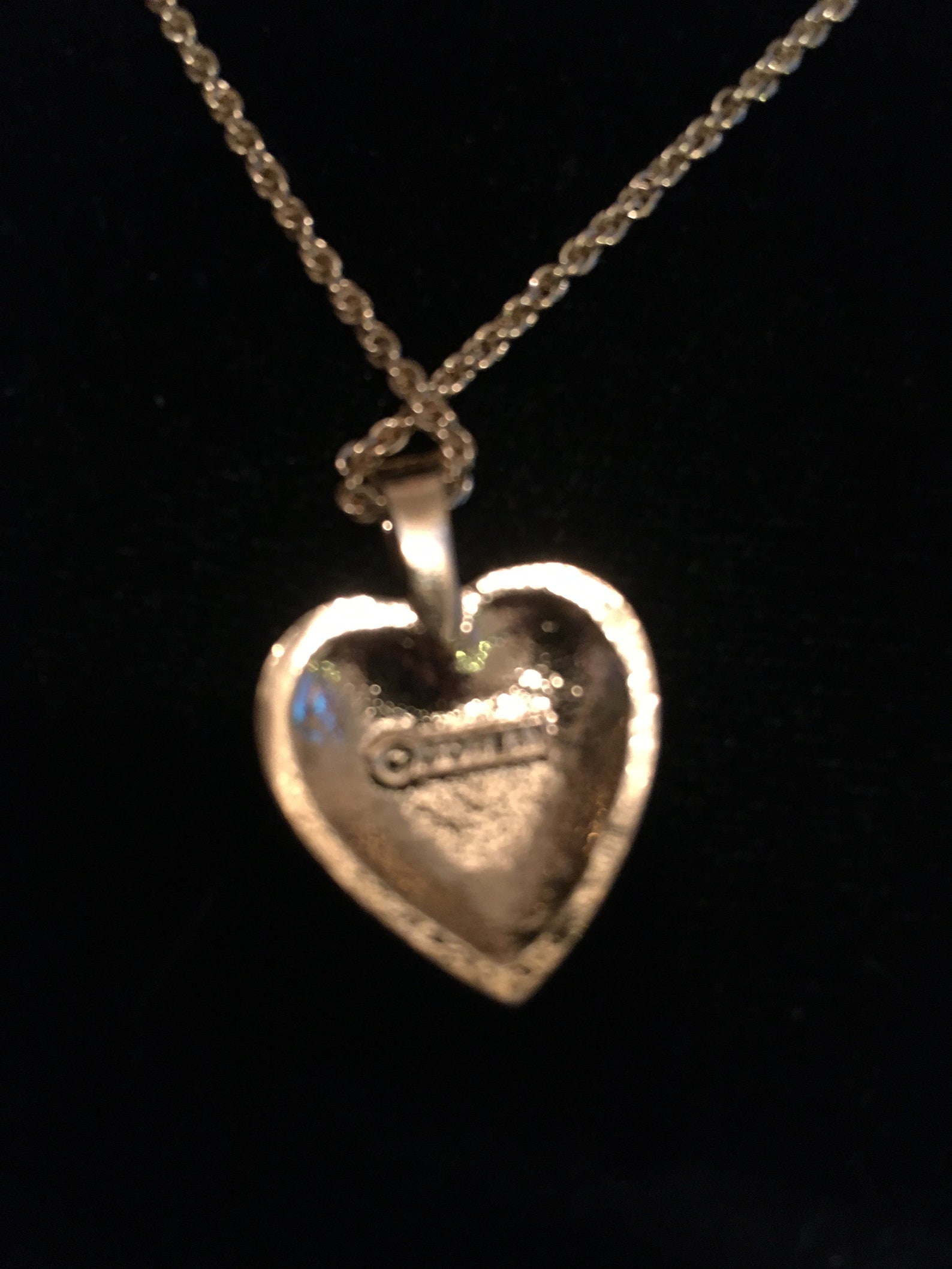 D'ORLAN Signed Heart Necklace 22kt over Sterling SWAROVSKI Etsy