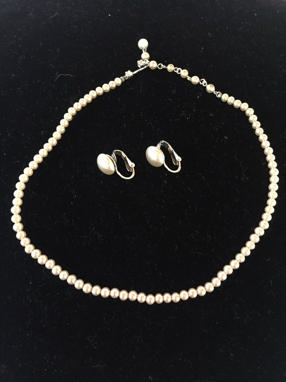 Vintage Marvella Imitation Pearl and Crystal Earr… - image 2