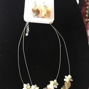CROFT & BARROW Pierced Dangle Earrings and Necklace Set MOC