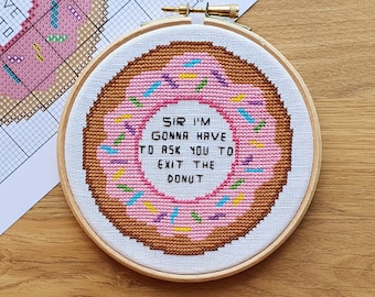 PDF - Iron Man - Exit The Donut Cross Stitch Pattern Instant Download