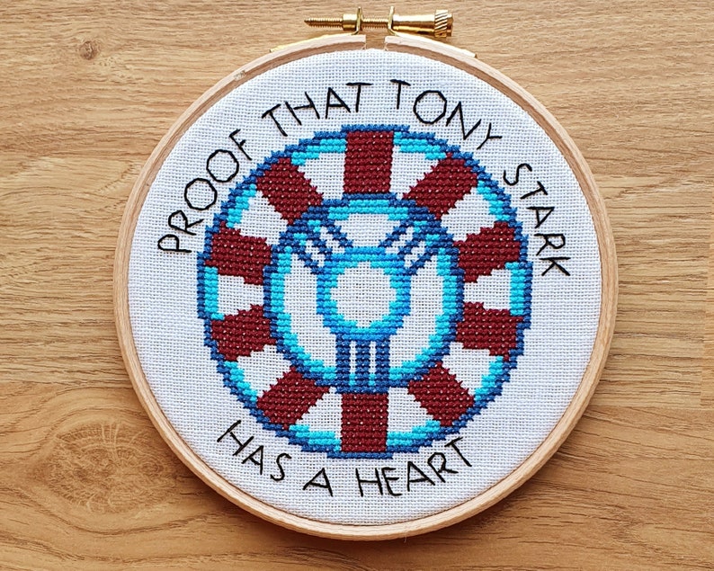 Proof That Tony Stark Had A Heart Cross Stitch Pattern PDF Instant Download image 2