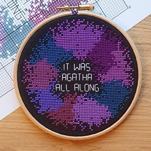 Wandavision - It Was Agatha All Along Cross Stitch Pattern PDF Instant Download