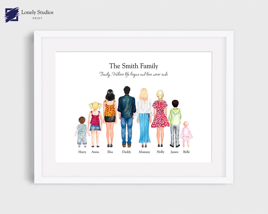 Personalised Family Print Personalised Family Print New Etsy